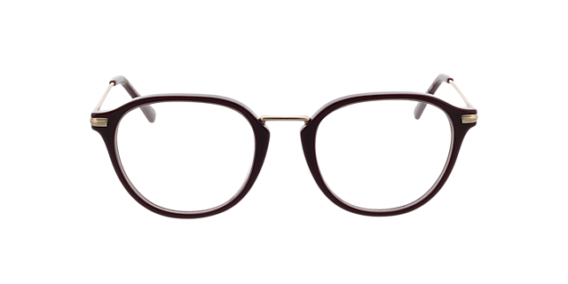 Anaheim Bordeauxrood  &  satijn goud AcetaatEyeglass Frames van B24, Vooraanzicht