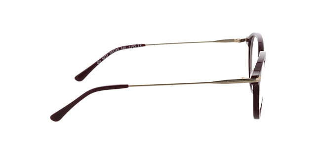 Anaheim Bordeauxrood  &  satijn goud AcetaatEyeglass Frames van B24, Zijaanzicht