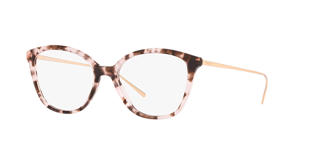 PR 11VV Roze Havana AcetaatEyeglass Frames van B24, Hoekweergave