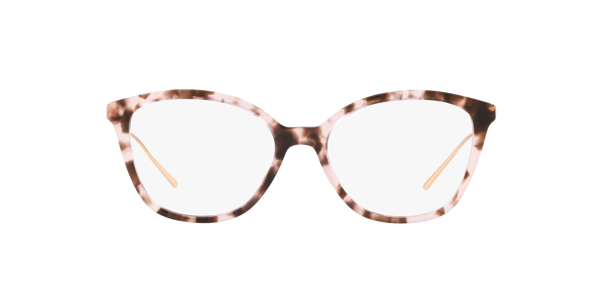 PR 11VV Roze Havana AcetaatEyeglass Frames van B24, Vooraanzicht