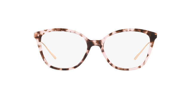 PR 11VV Roze Havana AcetaatEyeglass Frames van B24, Vooraanzicht