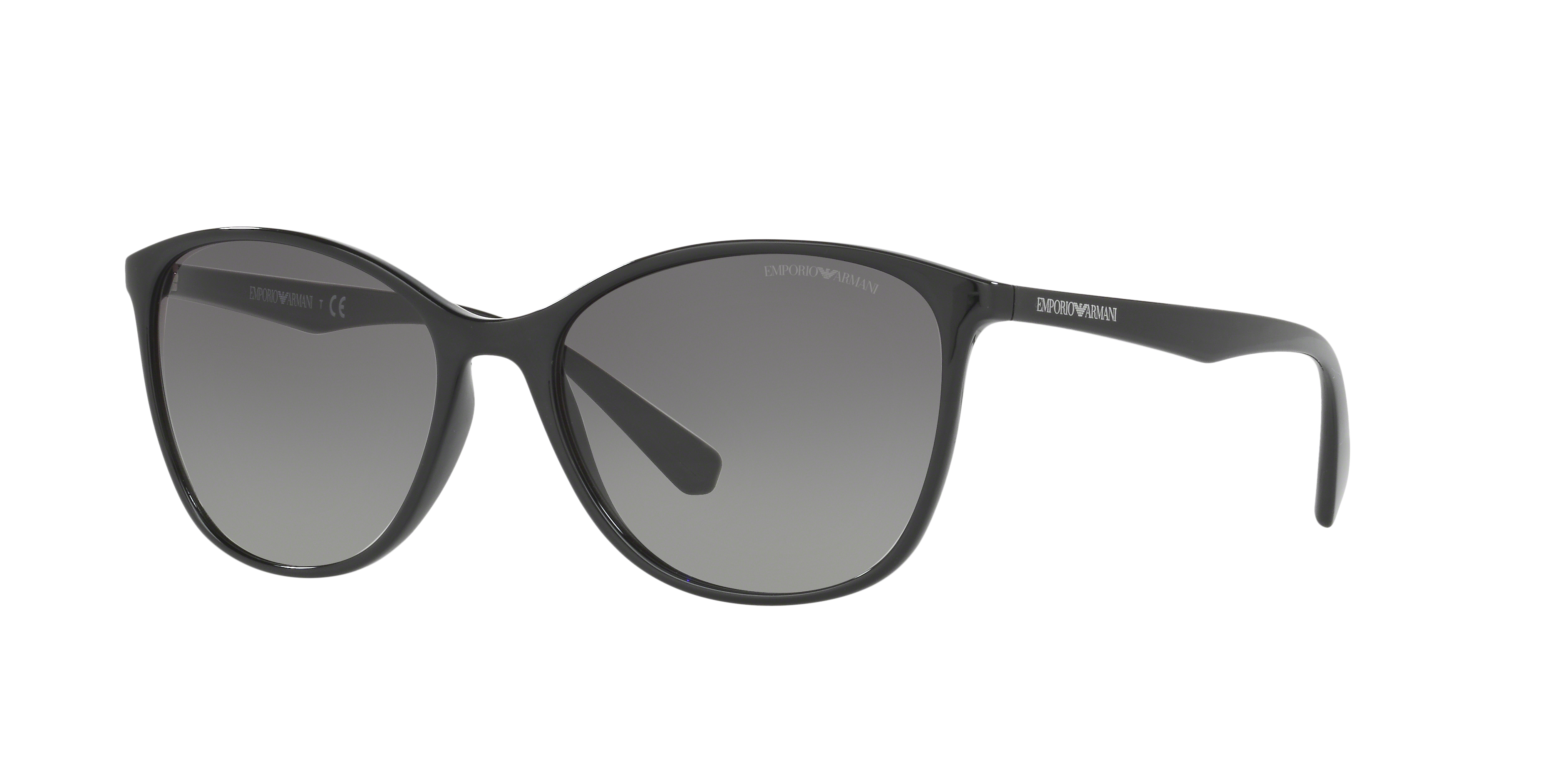 EA4073 Glanzend zwart KunststofSunglass Frames van B24, Hoekweergave