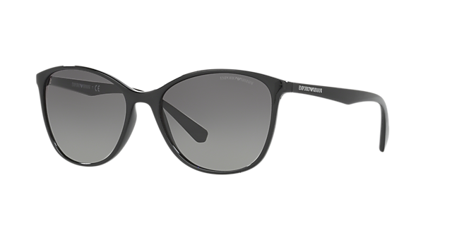 EA4073 Schwarz glänzend KunststoffSunglass Frames von B24, Dreiviertelansicht