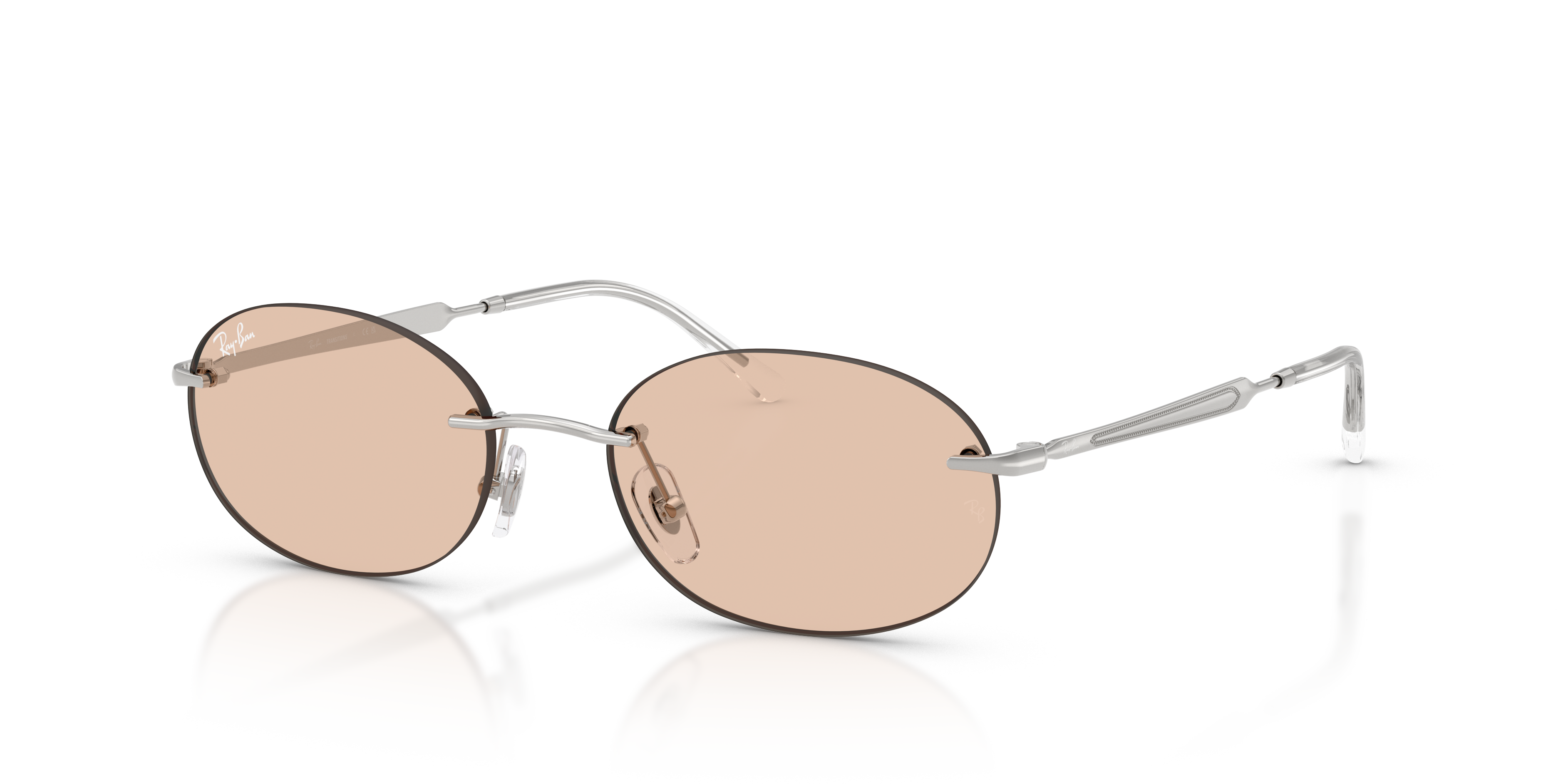 RB3767 Silber MetallSunglass Frames von B24, Dreiviertelansicht