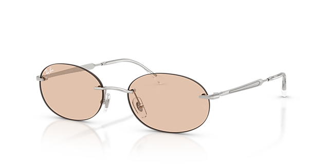 RB3767 Silber MetallSunglass Frames von B24, Dreiviertelansicht