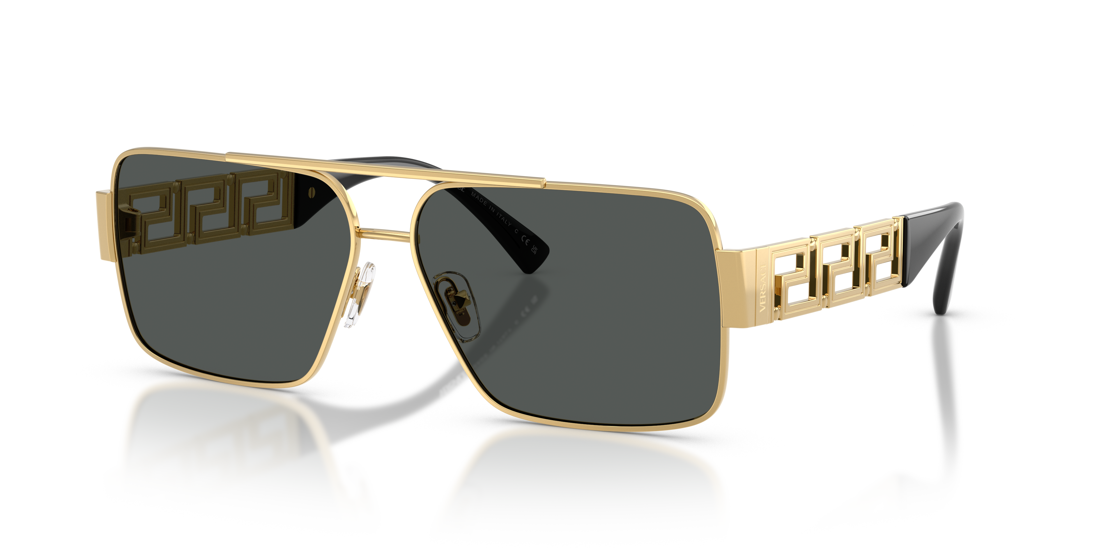 VE2290 Goud MetaalSunglass Frames van B24, Hoekweergave