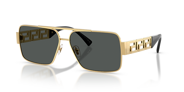 VE2290 Gold MetallSunglass Frames von B24, Dreiviertelansicht