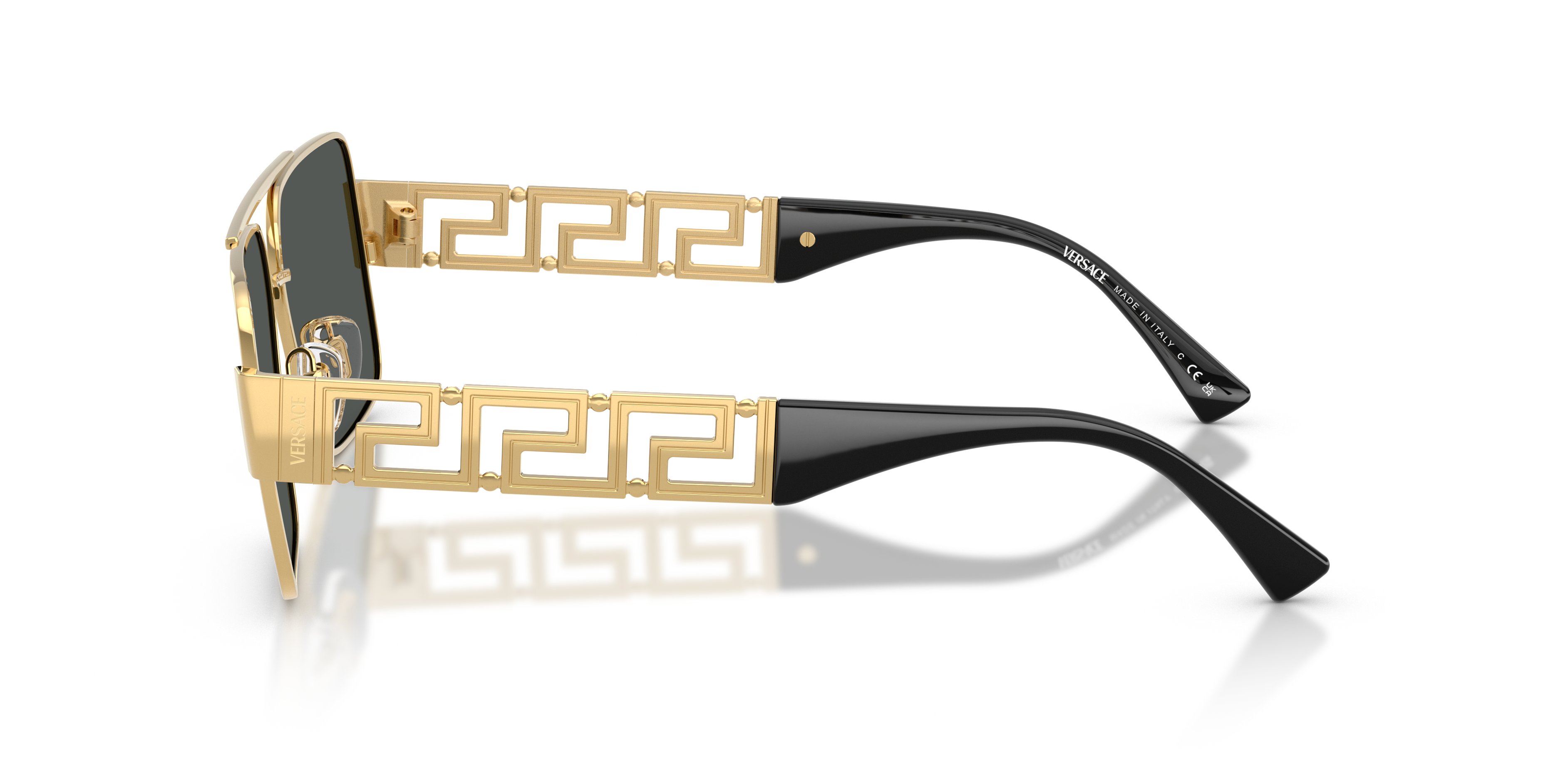 VE2290 Goud MetaalSunglass Frames van B24, Zijaanzicht