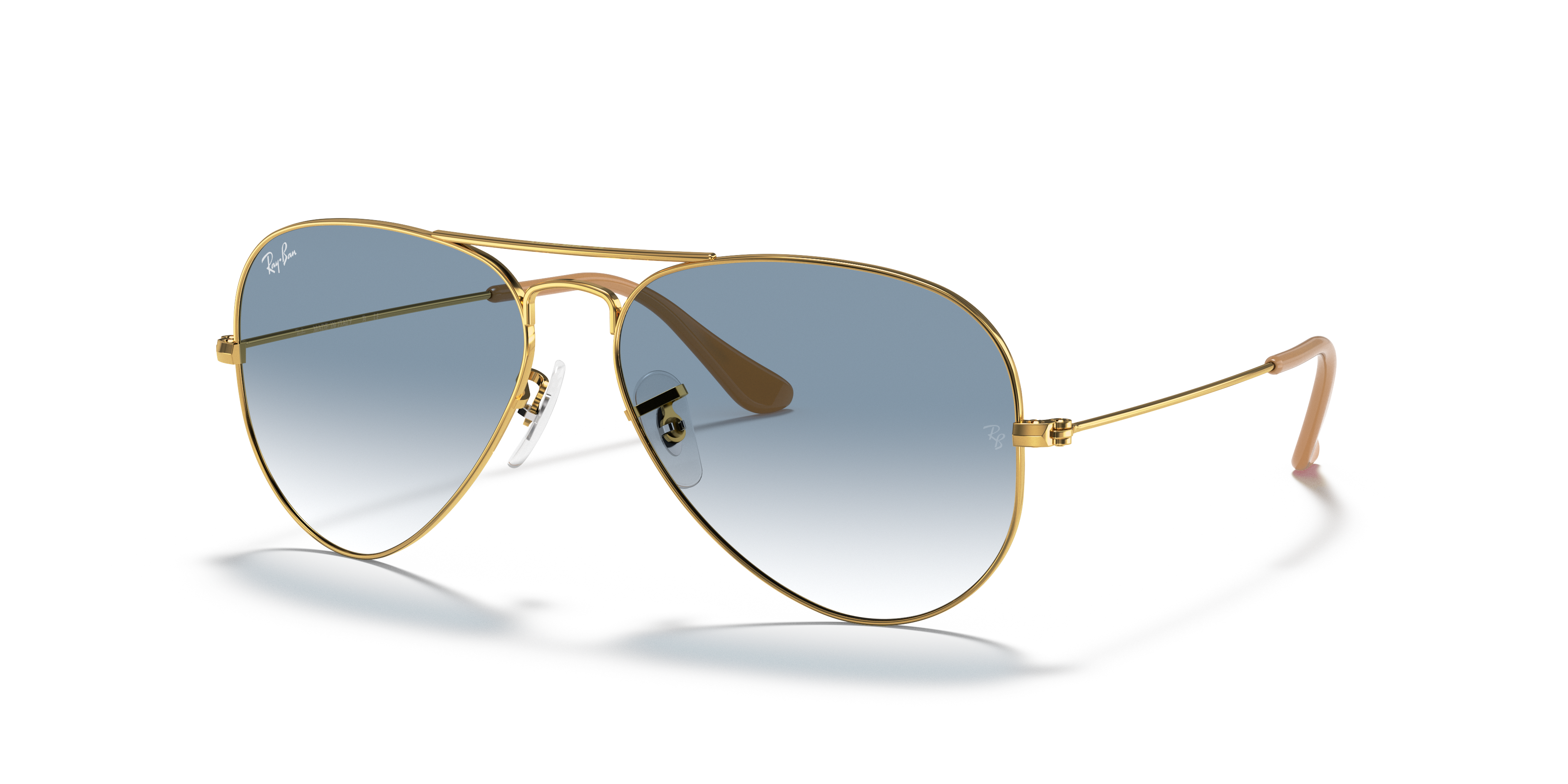 RB3025 Arista Gold MetallSunglass Frames von B24, Dreiviertelansicht
