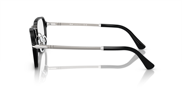 PO3331V Zwart AcetaatEyeglass Frames van B24, Zijaanzicht