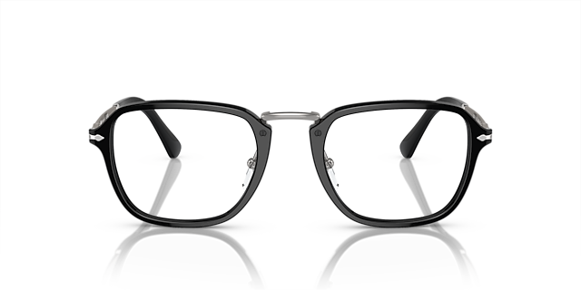 PO3331V Zwart AcetaatEyeglass Frames van B24, Vooraanzicht