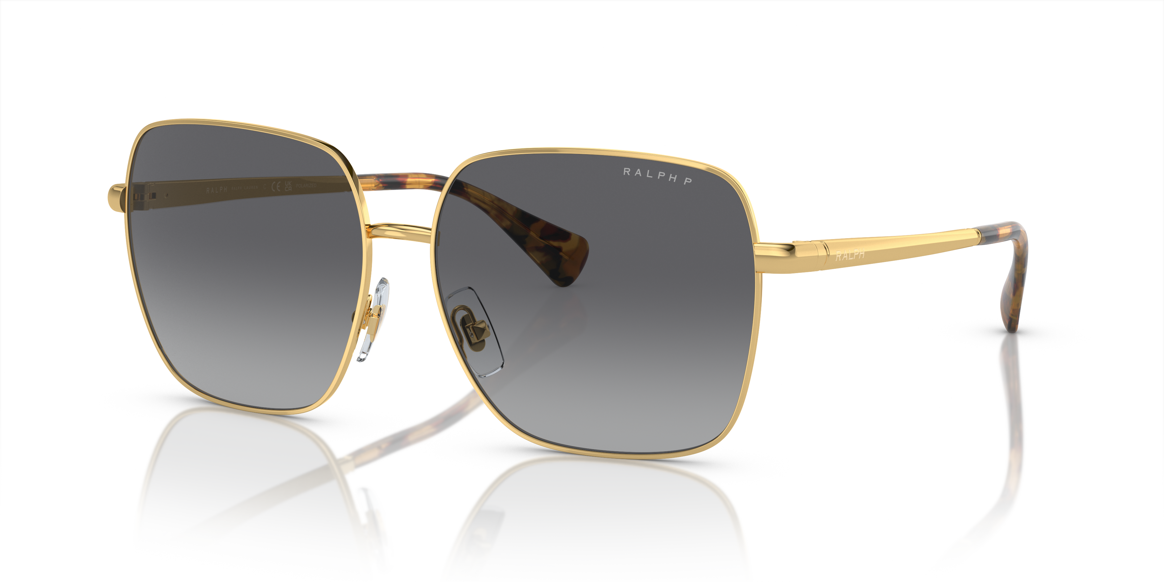 RA4142 Glanzend goud MetaalSunglass Frames van B24, Hoekweergave