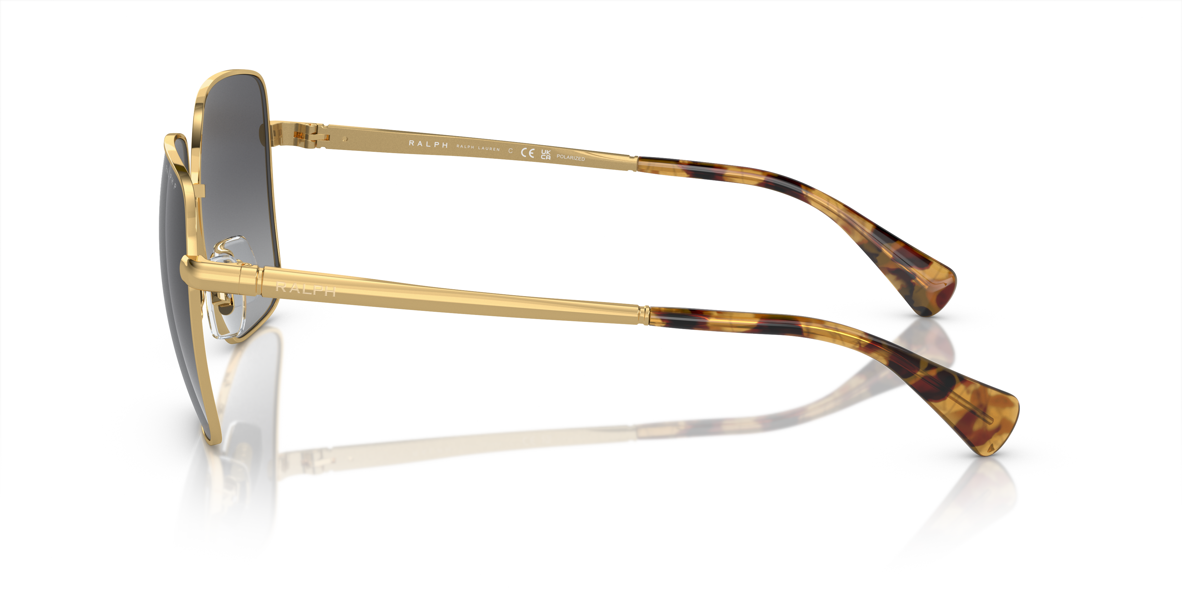 RA4142 Glanzend goud MetaalSunglass Frames van B24, Zijaanzicht