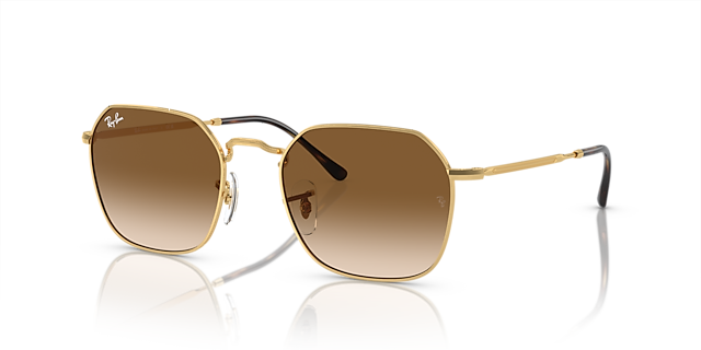 RB3694 Arista Gold MetallSunglass Frames von B24, Dreiviertelansicht