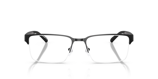 AX1075 Matzwart MetaalEyeglass Frames van B24, Vooraanzicht