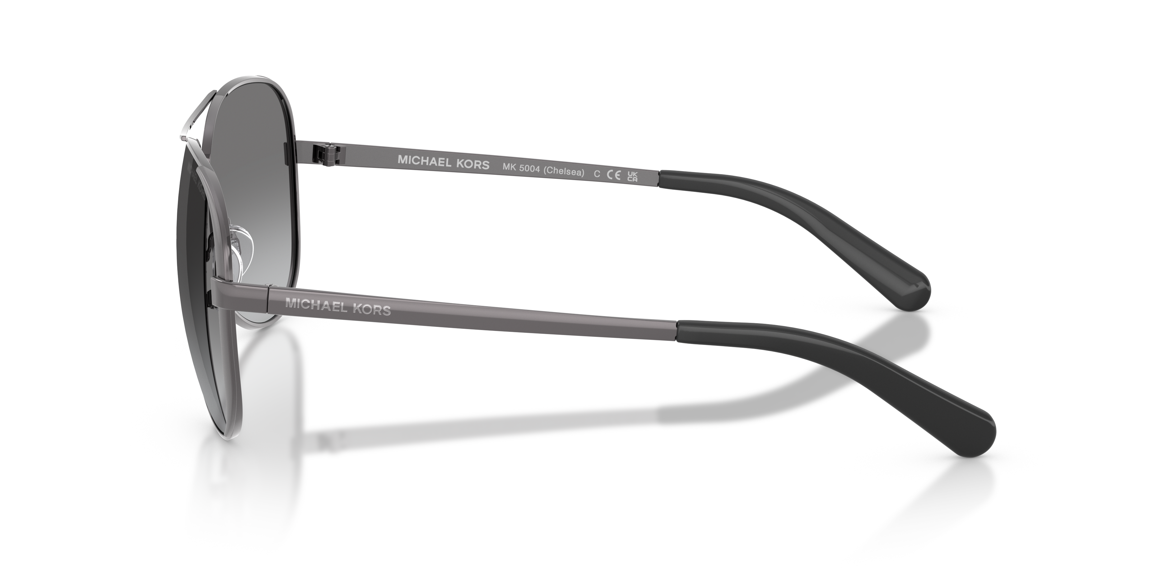 Chelsea Staalgrijs & zwart MetaalSunglass Frames van B24, Zijaanzicht