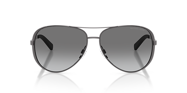 Chelsea Staalgrijs & zwart MetaalSunglass Frames van B24, Vooraanzicht