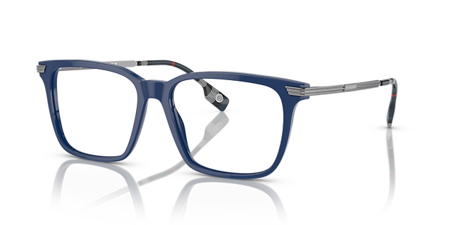 BE2378 Blau AcetatEyeglass Frames von B24, Dreiviertelansicht