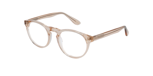 Steven S. Crystal Peach AcetaatEyeglass Frames van B24, Hoekweergave