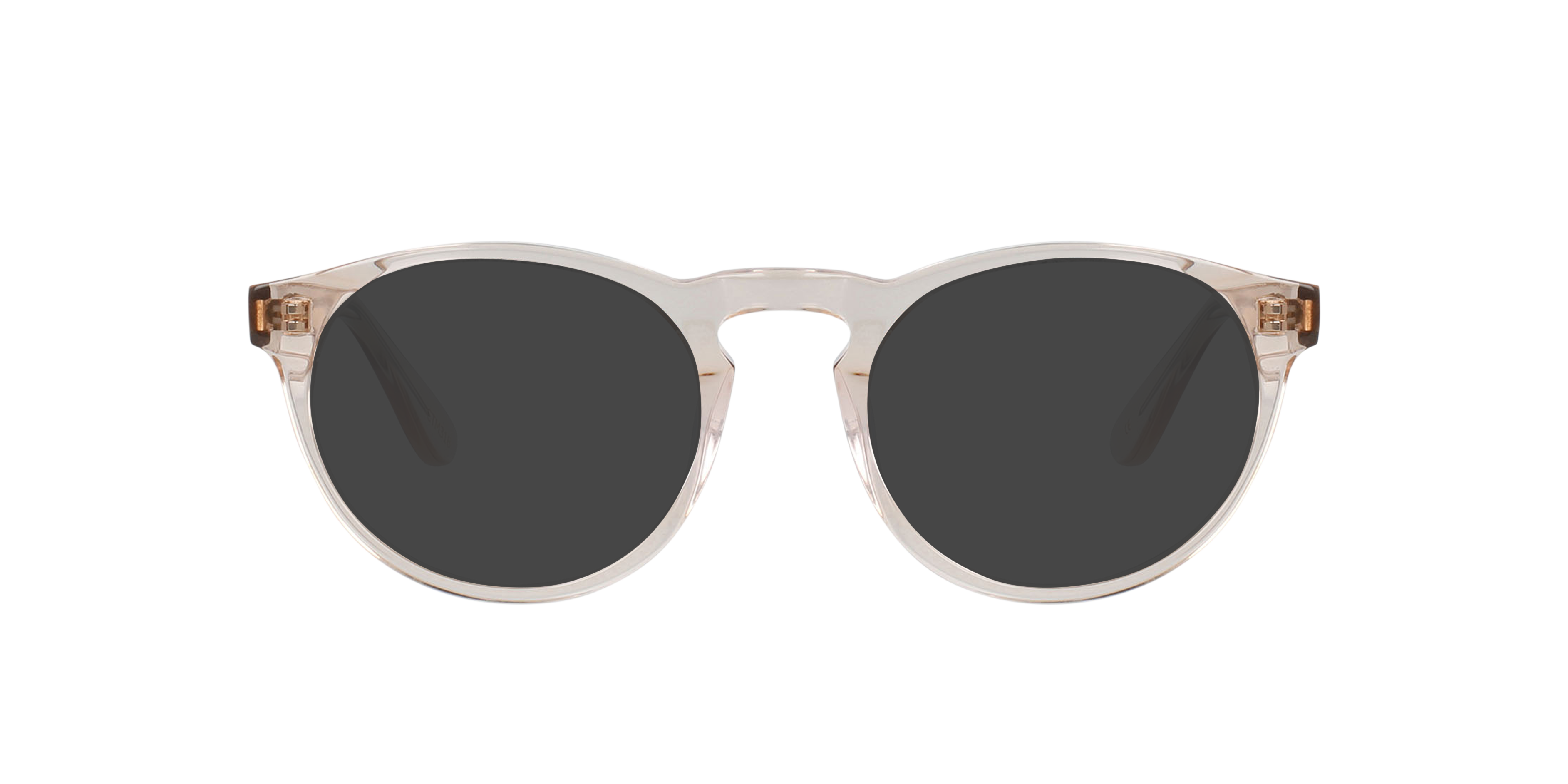 Steven S. Crystal Peach AcetaatEyeglass Frames van B24, met getinte lenzen