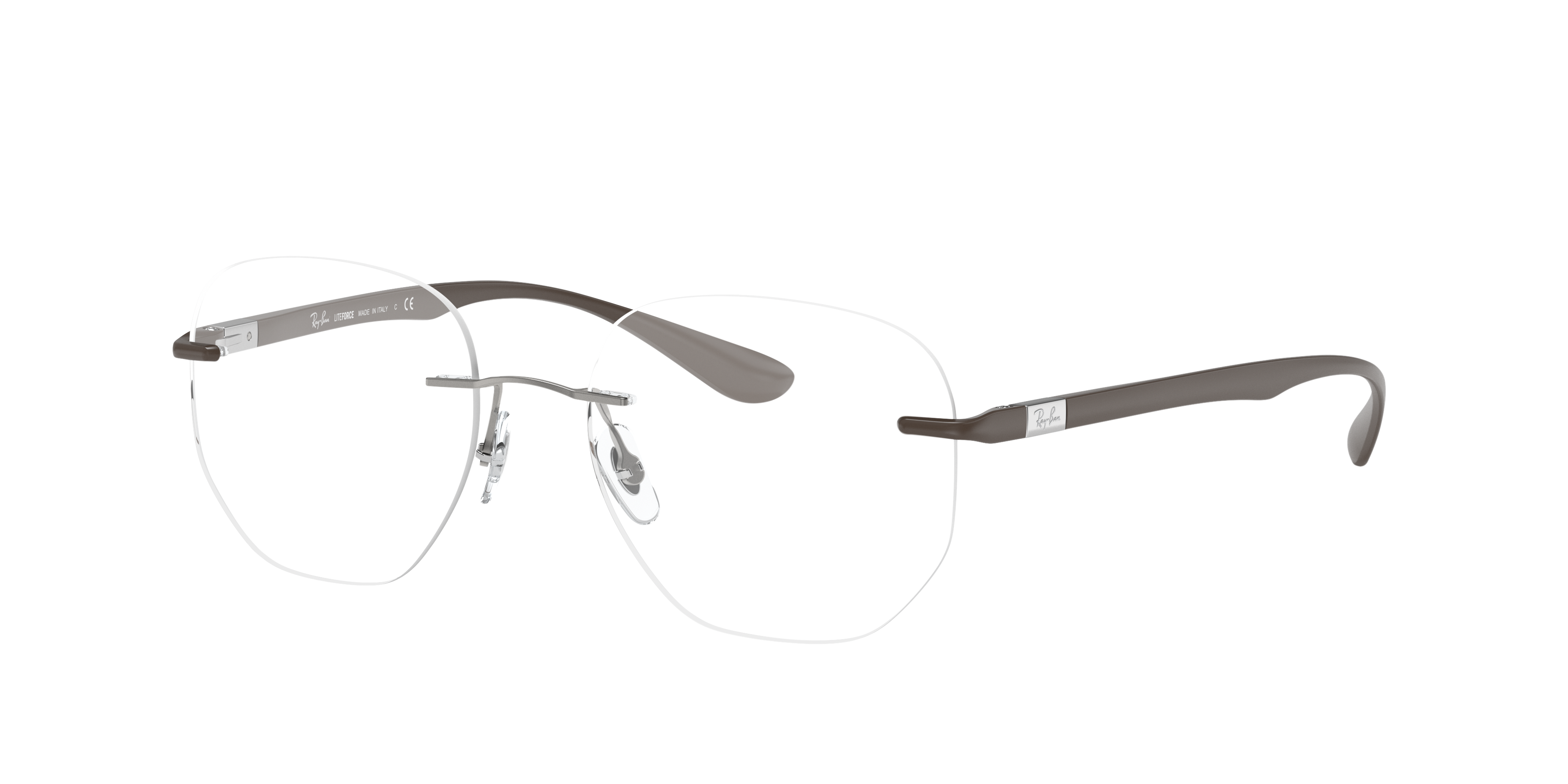 RB8766 Hellbraun TitanEyeglass Frames von B24, Dreiviertelansicht