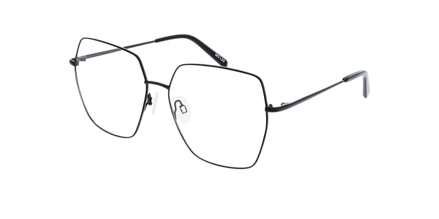 Vivien Sparkling Black Metal MetallEyeglass Frames von B24, Dreiviertelansicht