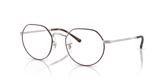 RB6465 Matte Havana On Matte Silver MetallEyeglass Frames von B24, Dreiviertelansicht