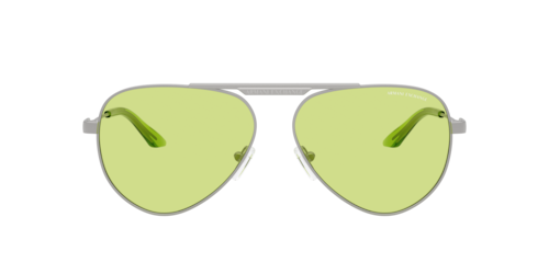 Armani Exchange - AX2060S, Matte Silver/Metalized Matte Blue/Matte Gunmetal, Größe: Large