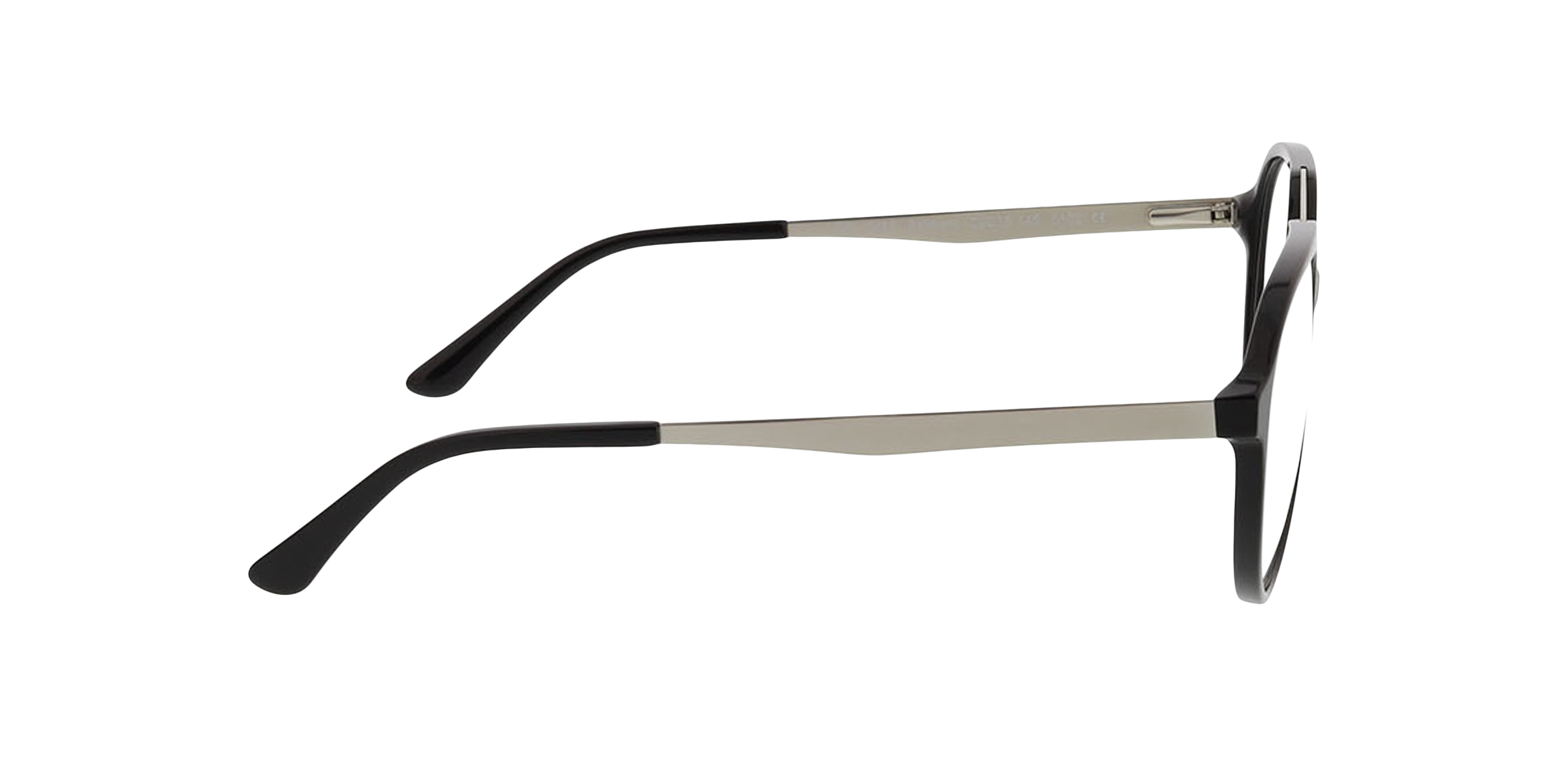 Belmont Black  &  Matt Silver AcetatEyeglass Frames von B24, Seitenansicht