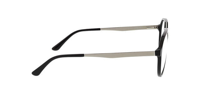 Belmont Zwart  &  matzilver AcetaatEyeglass Frames van B24, Zijaanzicht
