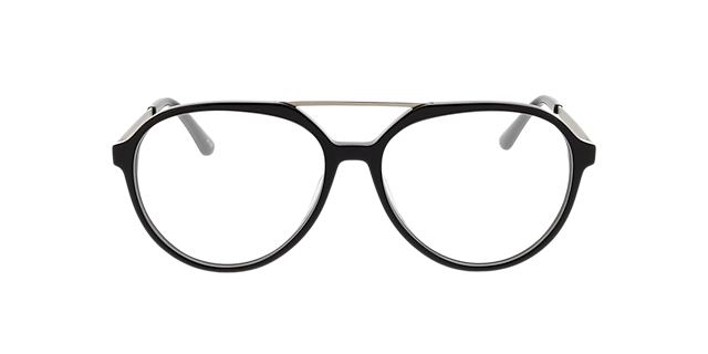 Belmont Zwart  &  matzilver AcetaatEyeglass Frames van B24, Vooraanzicht