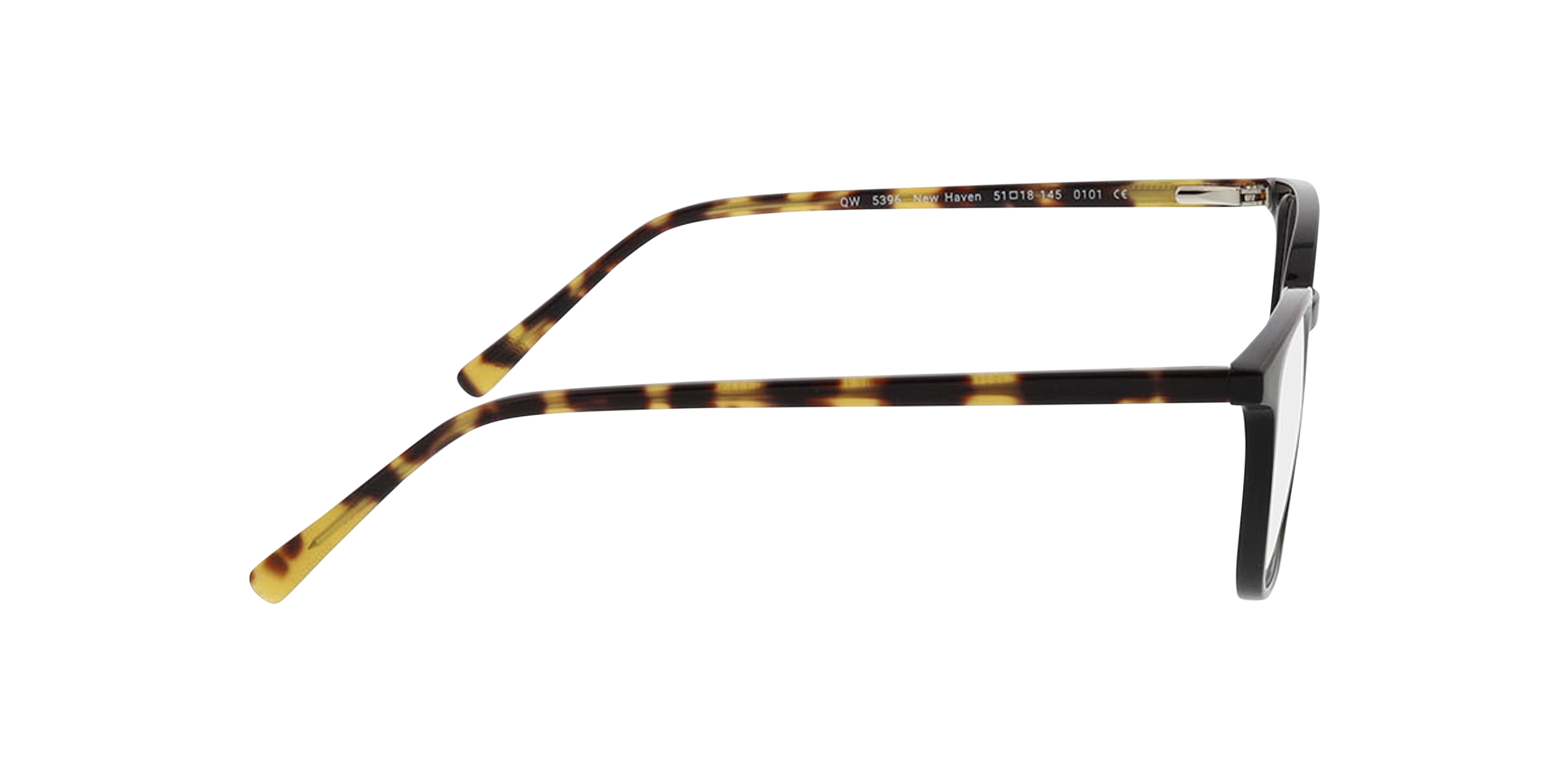 New Haven Schwarz KunststoffEyeglass Frames von B24, Seitenansicht