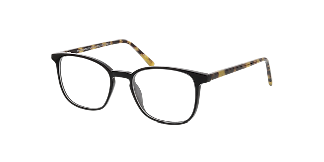 New Haven Schwarz KunststoffEyeglass Frames von B24, Dreiviertelansicht