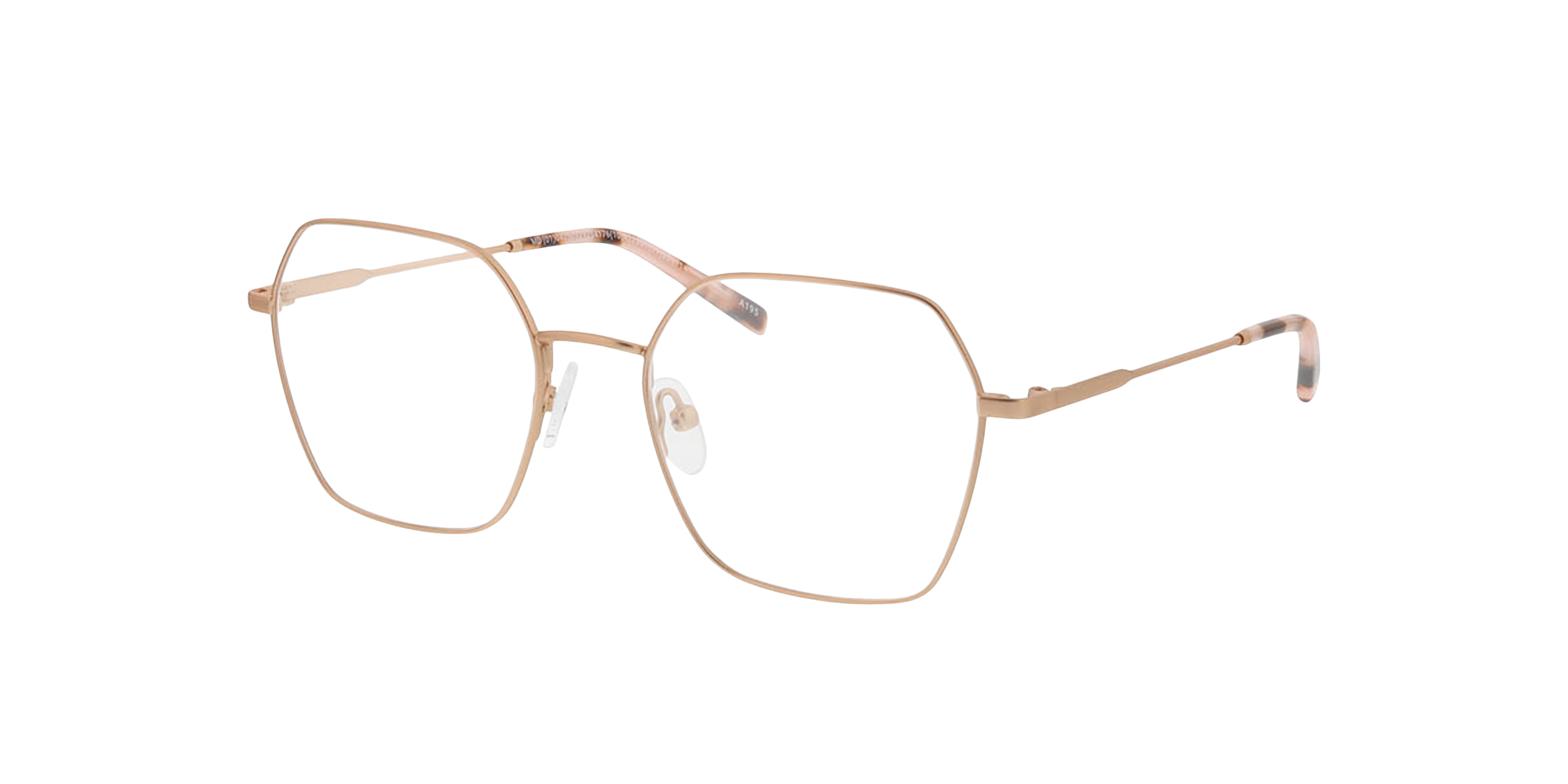 Miranda Matt Pink Gold  &  Pink Havana MetallEyeglass Frames von B24, Dreiviertelansicht