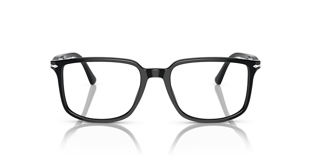 PO3275V Zwart AcetaatEyeglass Frames van B24, Vooraanzicht