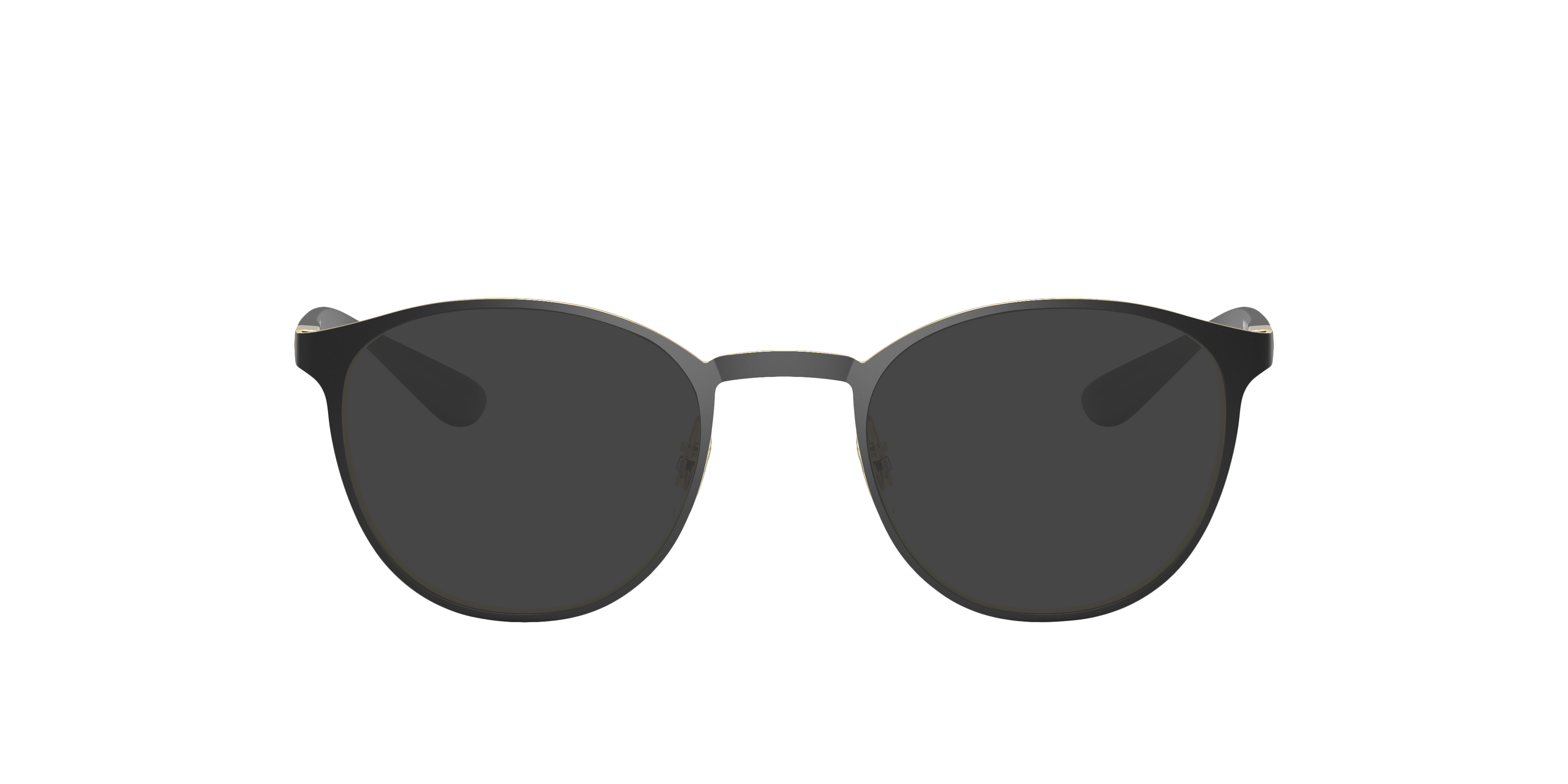 RB6355 Schwarz auf Gold MetallEyeglass Frames von B24, mit getönten Gläsern