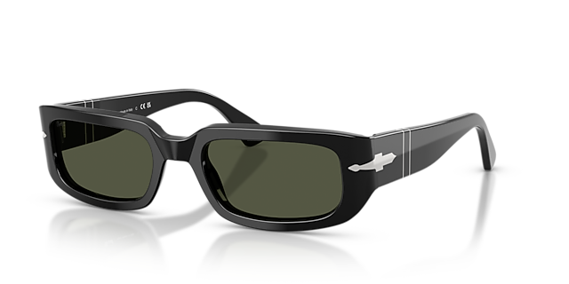 PO3385S Schwarz AcetatSunglass Frames von B24, Dreiviertelansicht