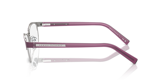 AX1010 Red & Shiny Pale Gold MetaalEyeglass Frames van B24, Zijaanzicht