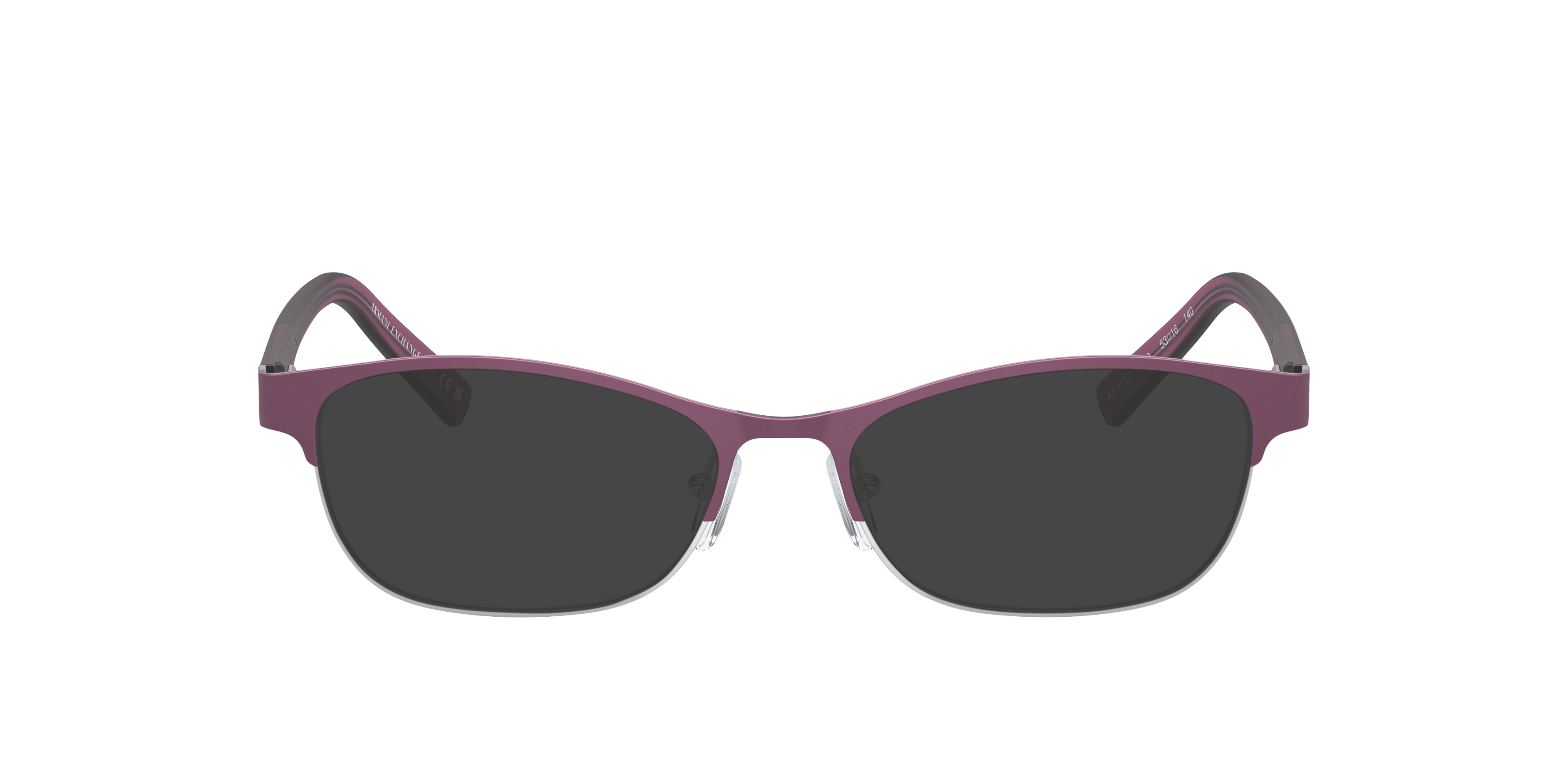 AX1010 Red & Shiny Pale Gold MetaalEyeglass Frames van B24, met getinte lenzen