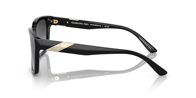 EA4177 Glanzend zwart AcetaatSunglass Frames van B24, Zijaanzicht