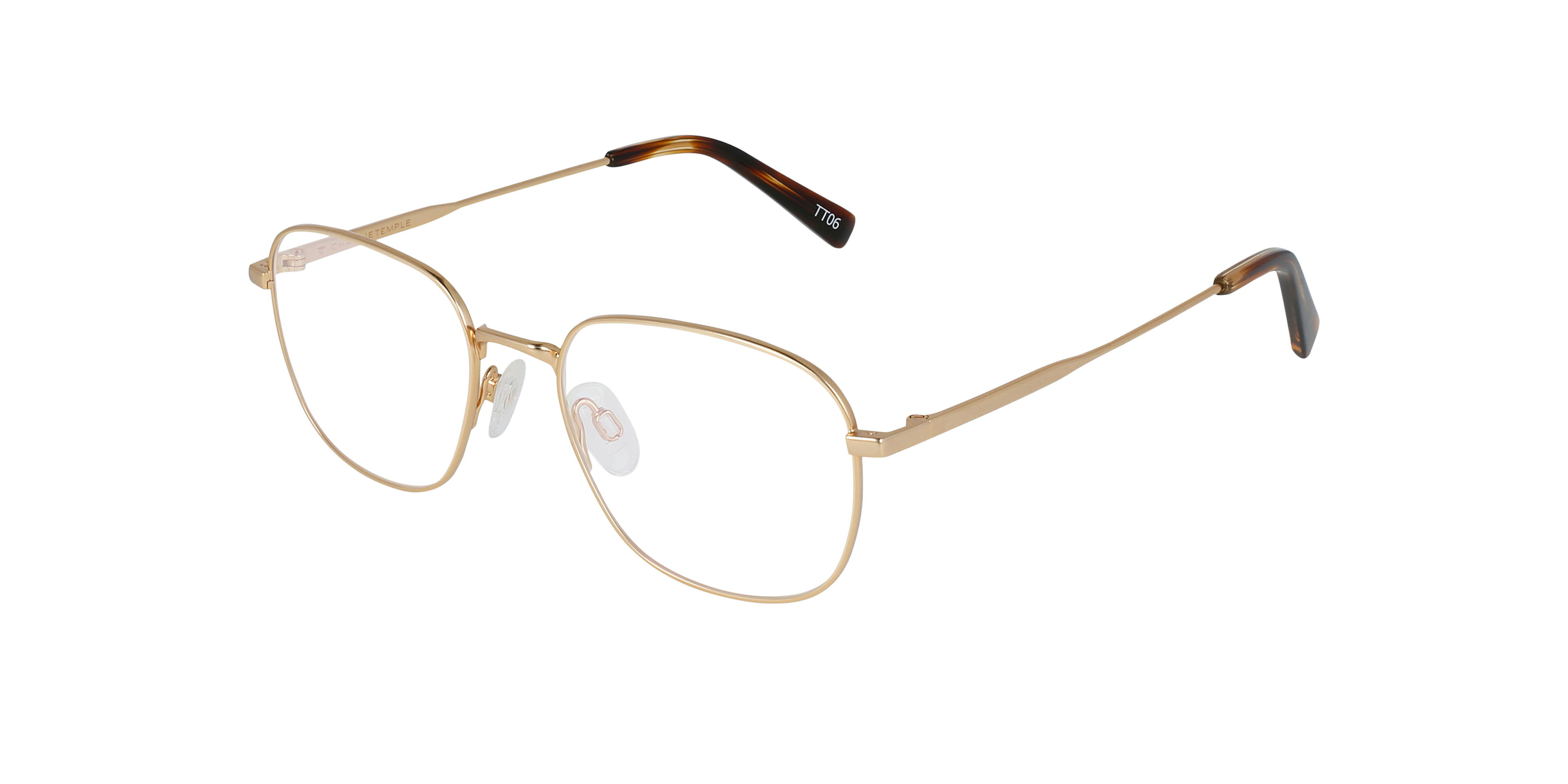 Rider Light Gold Titanium TitanEyeglass Frames von B24, Dreiviertelansicht