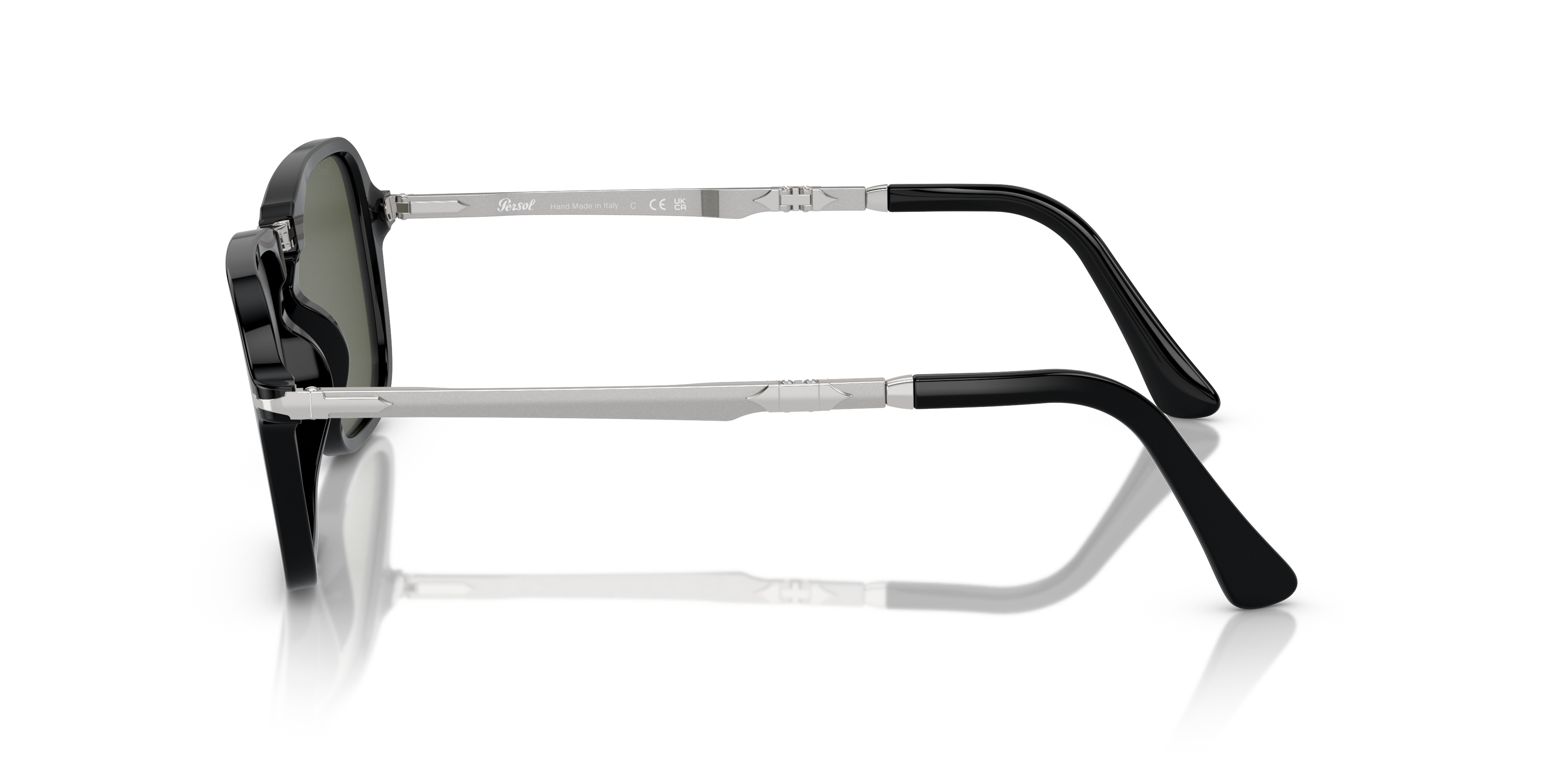 PO3330S Schwarz AcetatSunglass Frames von B24, Seitenansicht