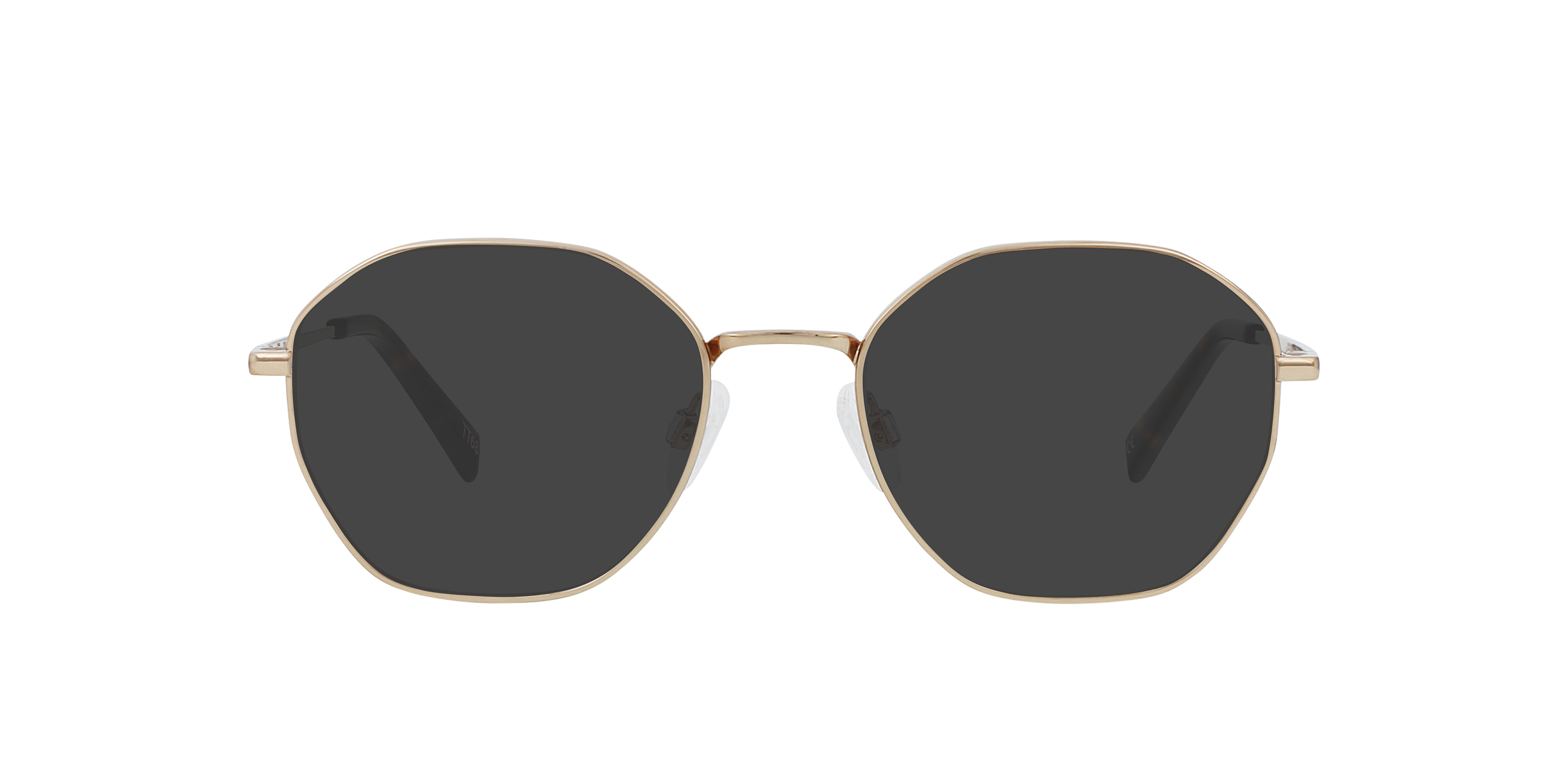 Flan Rose Gold Titanium TitanEyeglass Frames von B24, mit getönten Gläsern