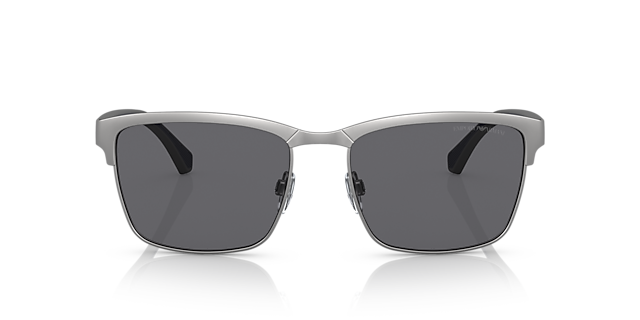 EA2087 Mat Staalgrijs MetaalSunglass Frames van B24, Vooraanzicht