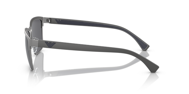 EA2087 Mat Staalgrijs MetaalSunglass Frames van B24, Zijaanzicht