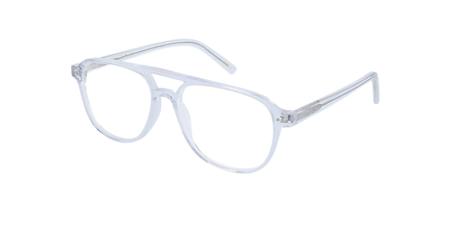 Wilker White Crystal AcetaatEyeglass Frames van B24, Hoekweergave