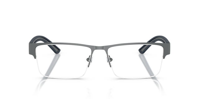 EA1182 Rubberized Grey MetaalEyeglass Frames van B24, Vooraanzicht