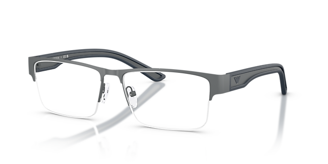 EA1182 Rubberized Grey MetaalEyeglass Frames van B24, Hoekweergave