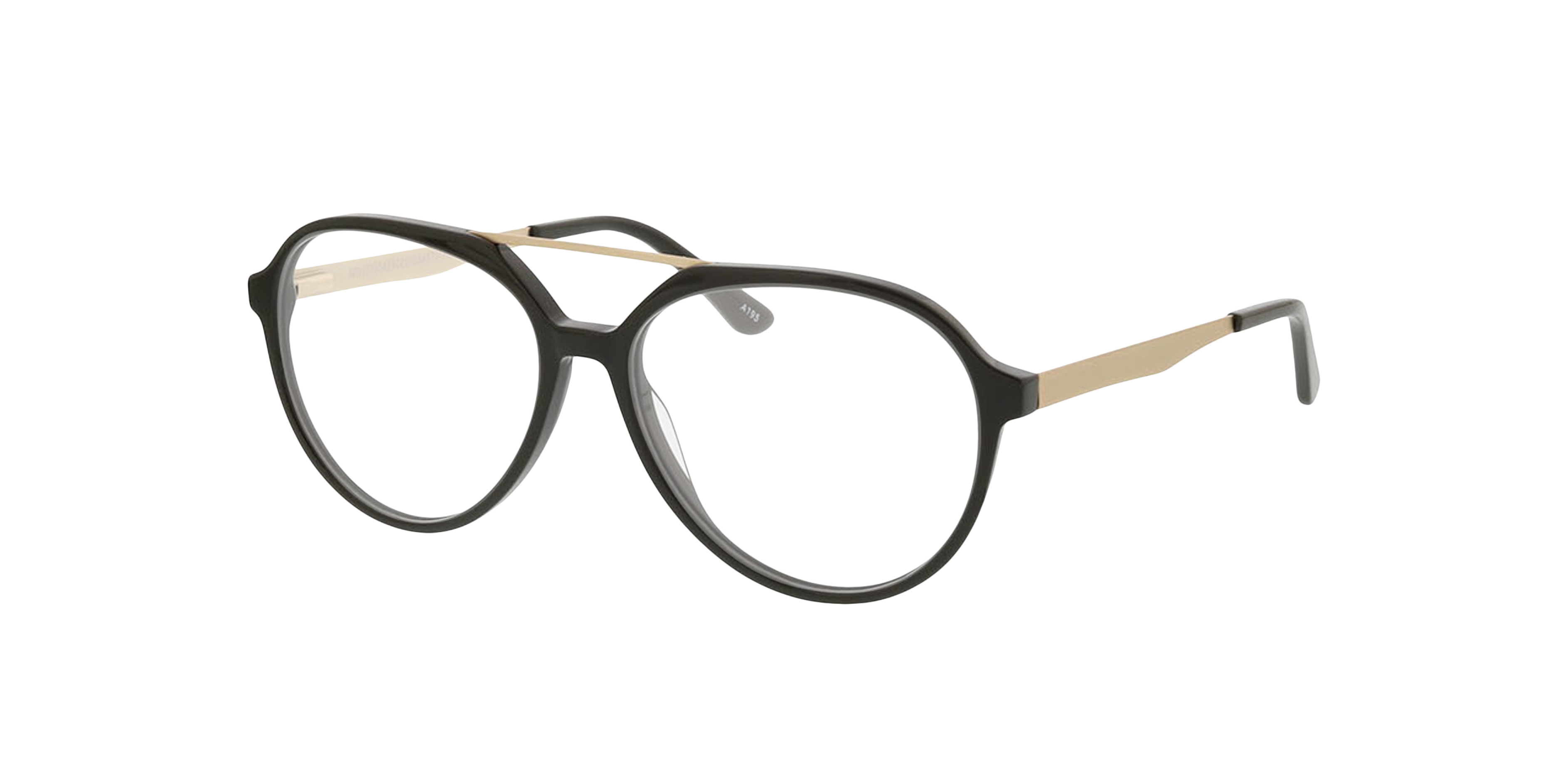 Belmont Kaki  &  mat lichtgoud AcetaatEyeglass Frames van B24, Hoekweergave