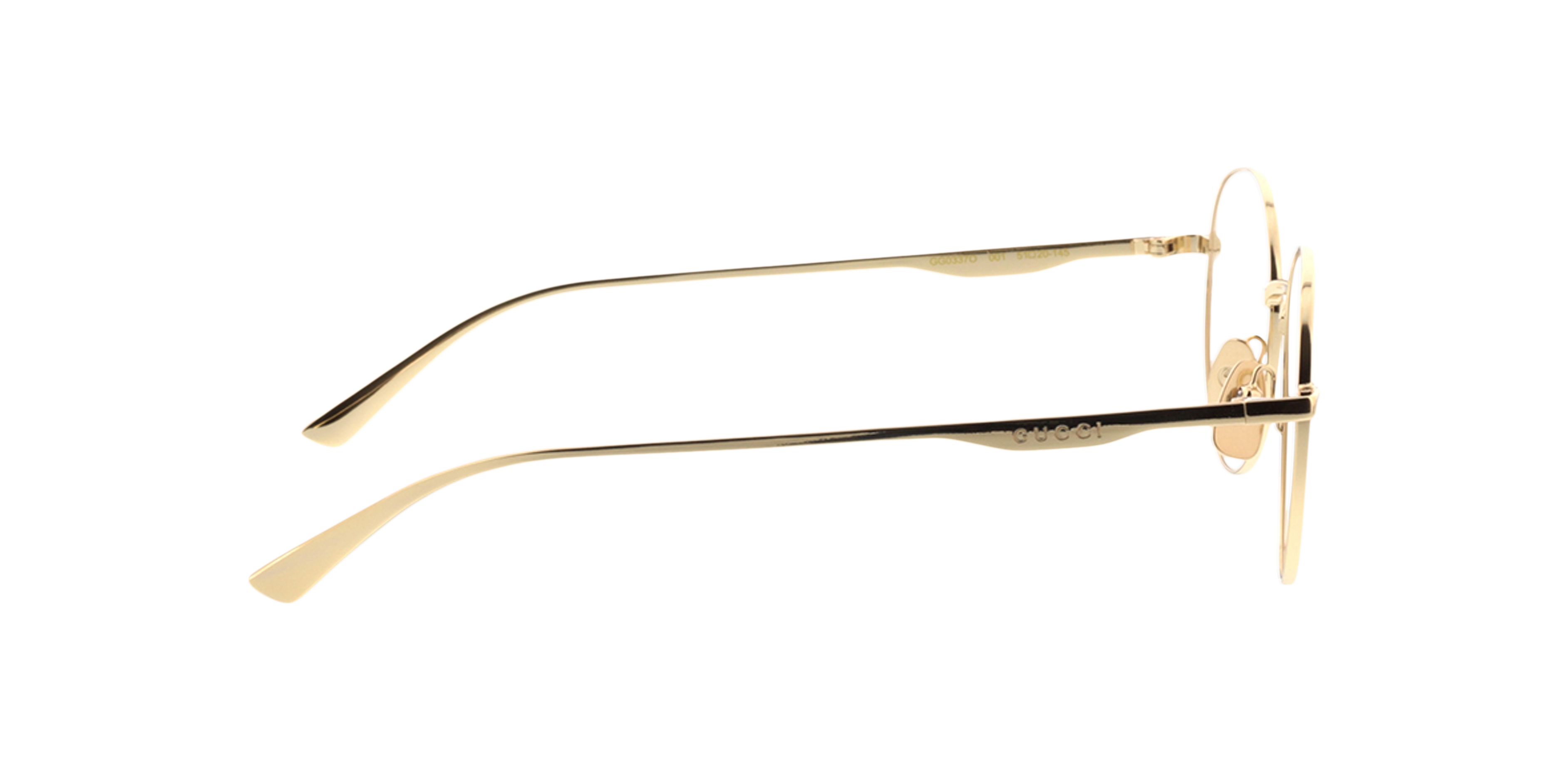 GG0337O Goud glanzend MetaalEyeglass Frames van B24, Zijaanzicht